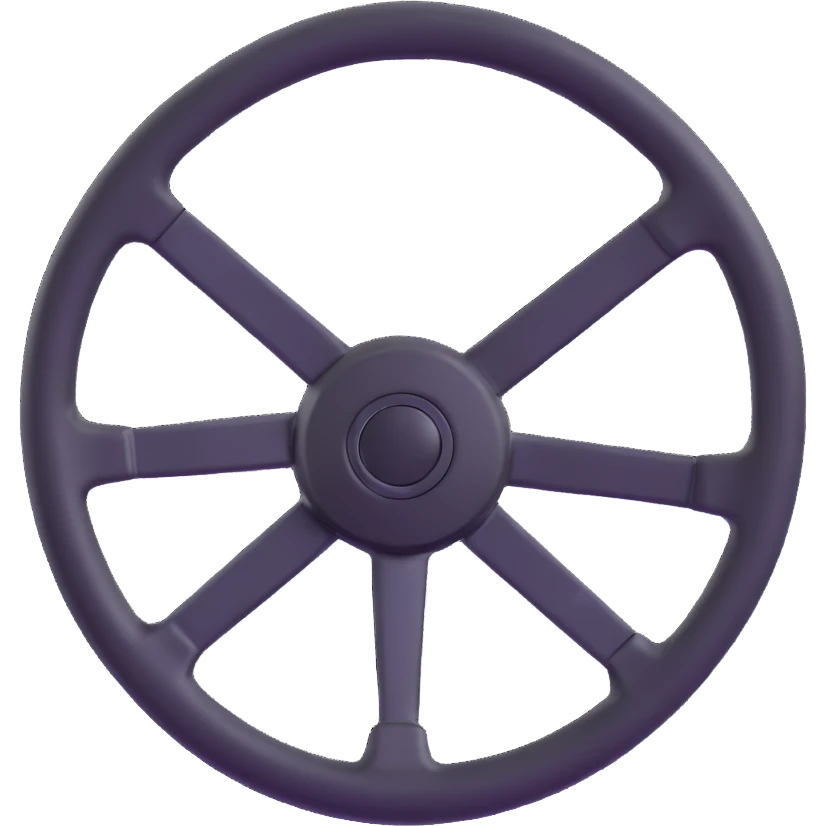 steering wheel, simple and clear emoji