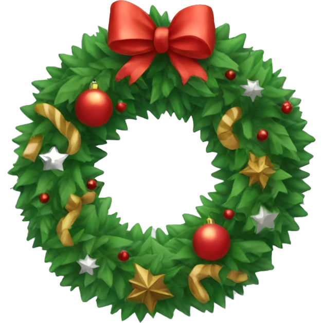 Christmas wreath emoji