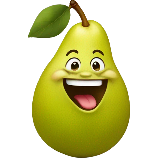 pear laughing emoji
