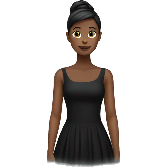 black dress on shoulders emoji