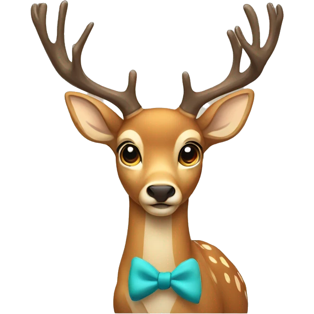 deer with bow emoji