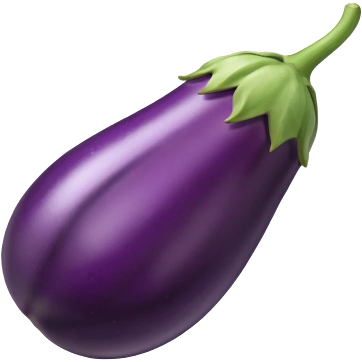 Aubergine with white squirt coming out of the end of the aubergine emoji