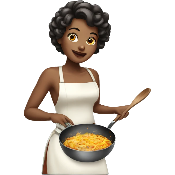 Beauty woman cooking emoji