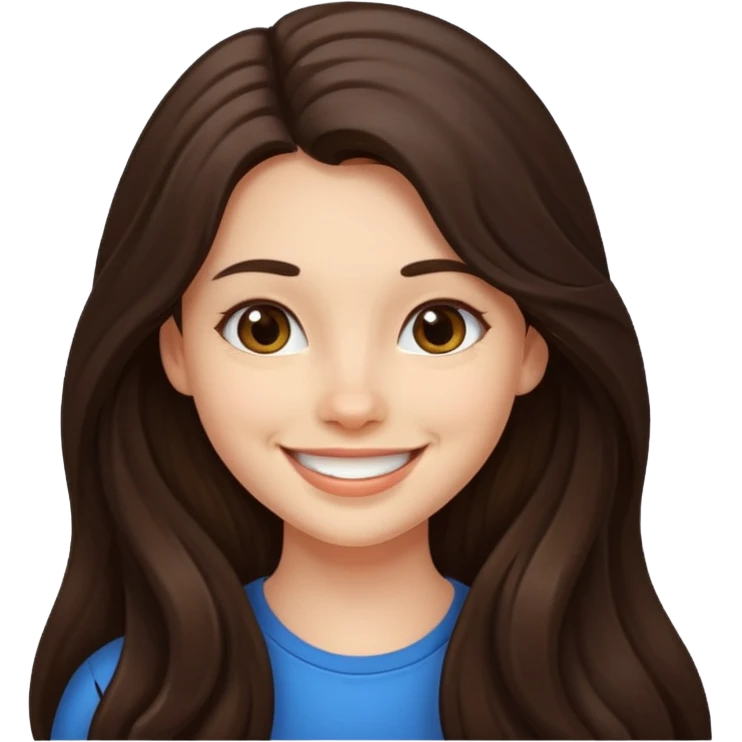 long haired brunette girl emoji emoji