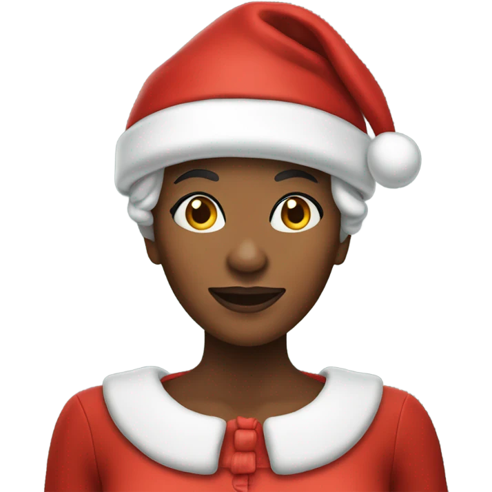 African American Mrs. Clause emoji