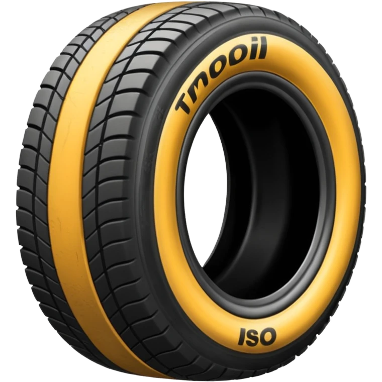 Black Indy car racing tire emoji