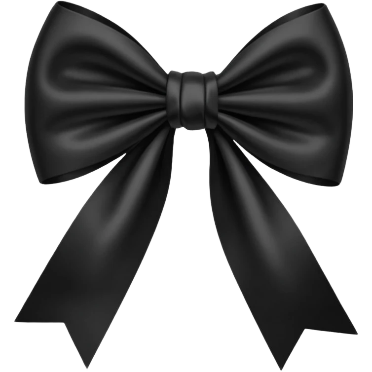 Black bow emoji