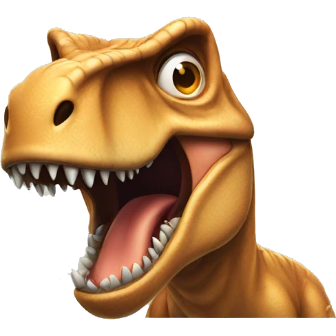 t-Rex scared  emoji