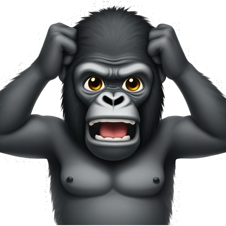 Gorilla shrugging shoulders emoji