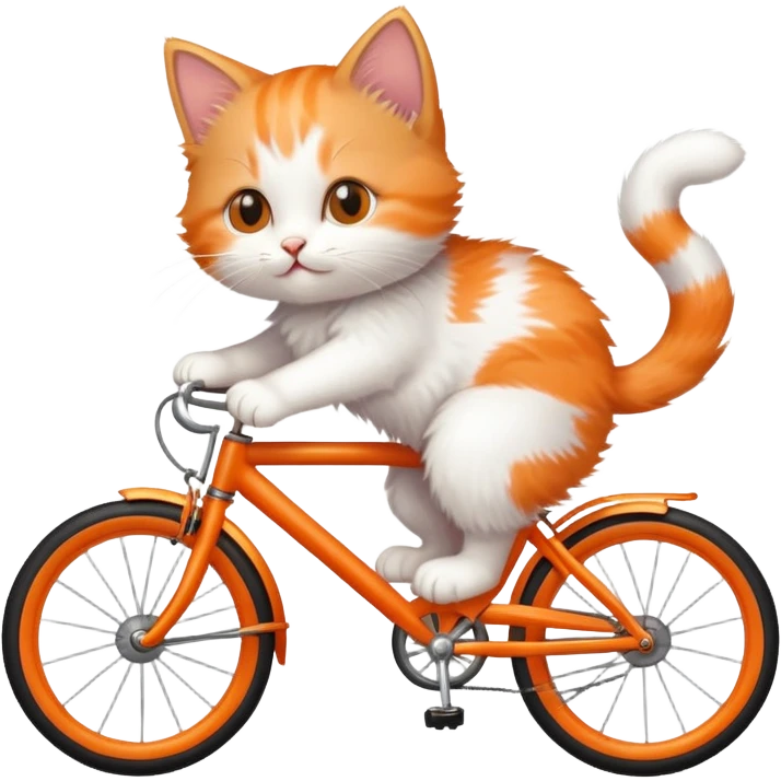 Котенок на велосипеде emoji