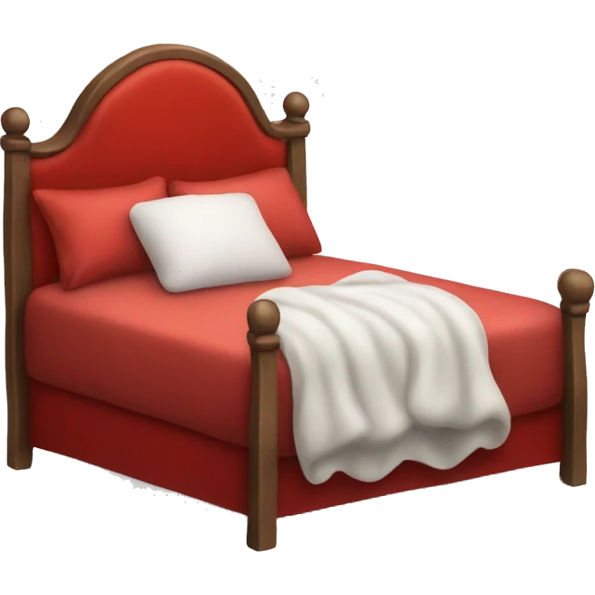 santas big cozy red bed emoji