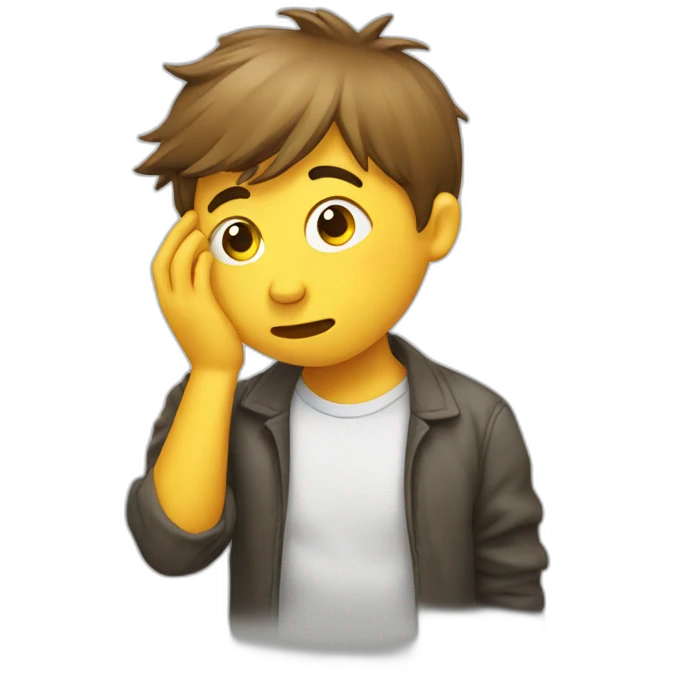 Person scratching their head, confused emoji