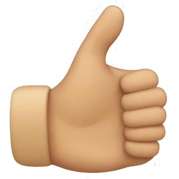Curved thumb emoji