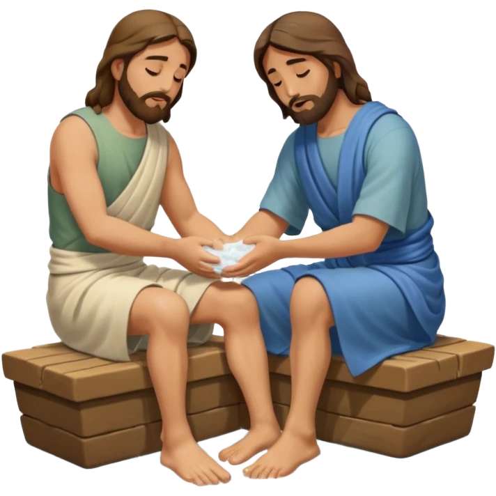 jESUS WASHING MANS FEET emoji