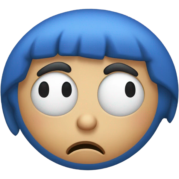 Angry blue emoji emoji