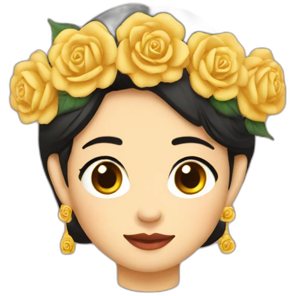 Daw Aung San Su Kyi with a rose on her head emoji