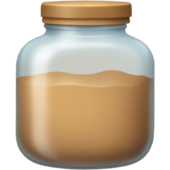 glass jar with light brown filling emoji