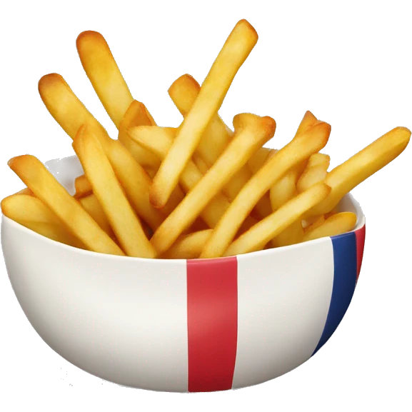 french fries with hotdog in bowl emoji