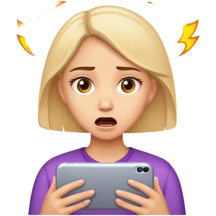 Girl Sharing shooking news emoji