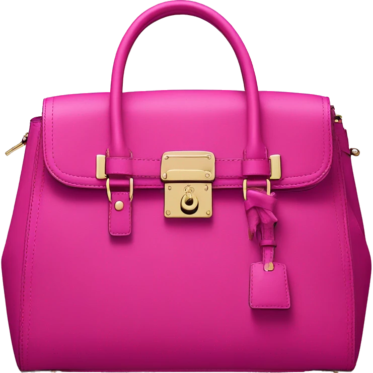 Realistic fuschia Michael Kors satchel purse.  emoji