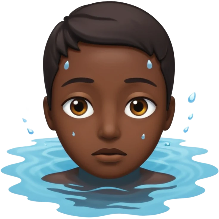 Tête qui se boit dans l’eau emoji