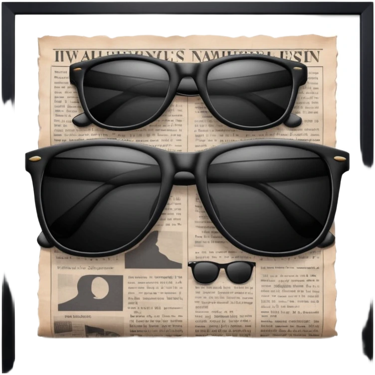 Sunglasses on newspaper emoji