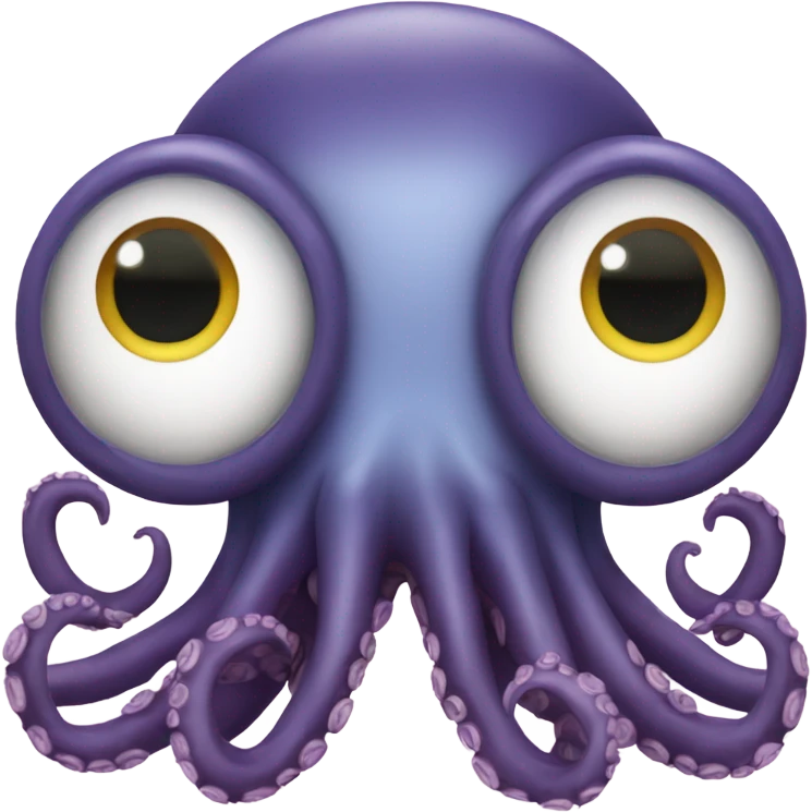 Octopus with eyelashes emoji