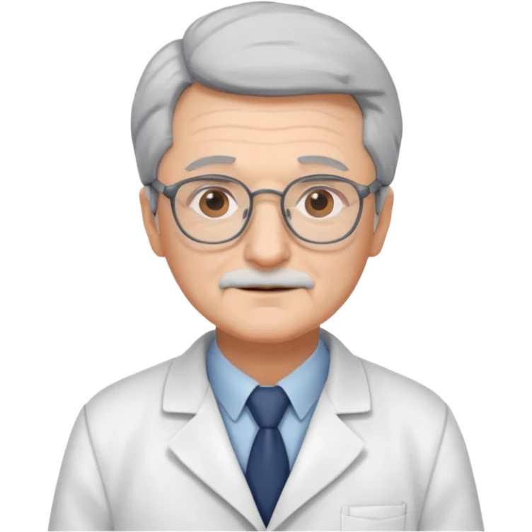 a old doctor wearing glasses emoji