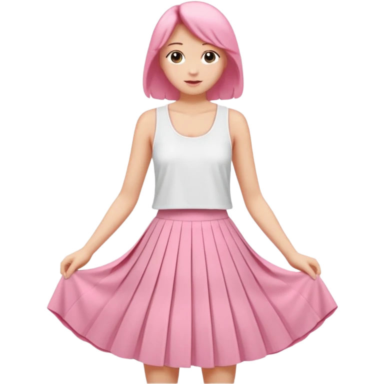 pink skirt and tank top without the girl emoji