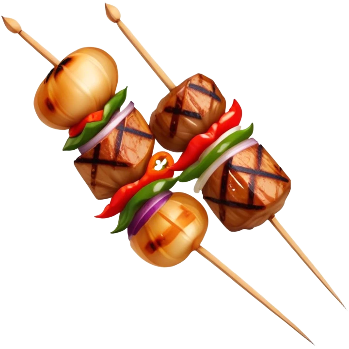 Shashlik on skewer emoji