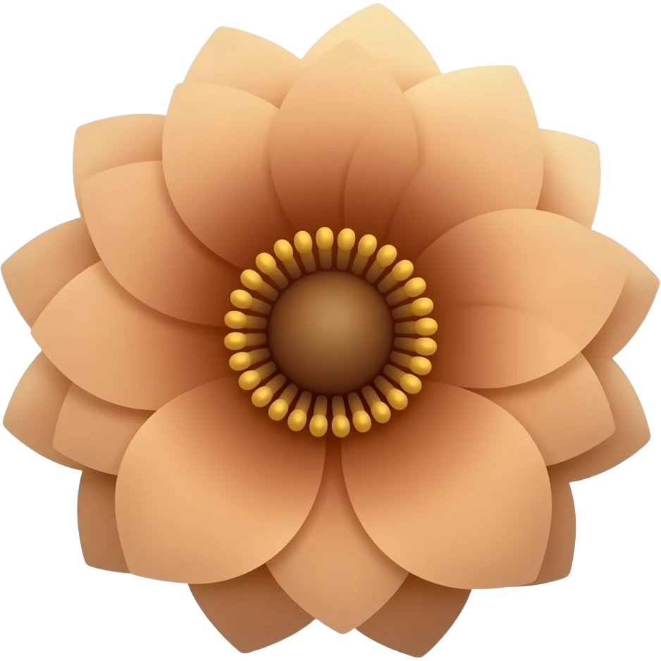 Brown flower emoji