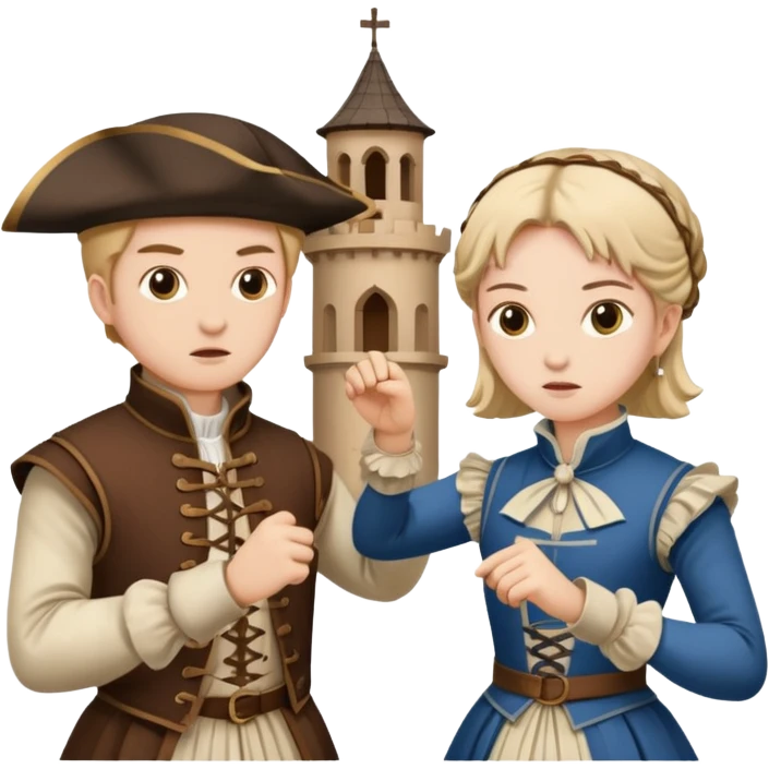 2 people fighting over achitecture style 16th century architects emoji