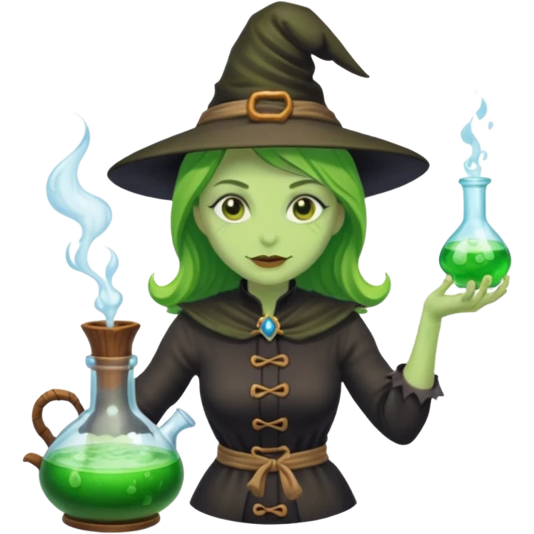 green witch cooking potion emoji