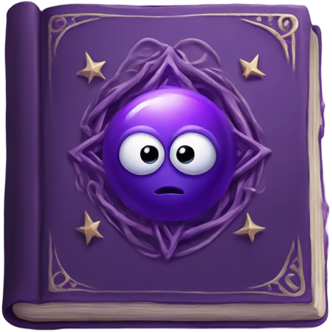 spell book that's purple with eye in the middle emoji