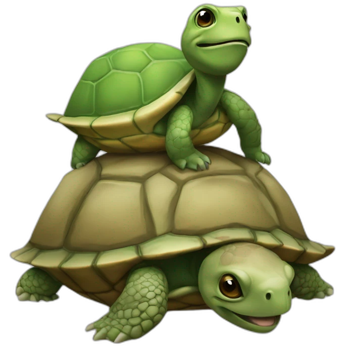Une tête de mort sur une tortue emoji