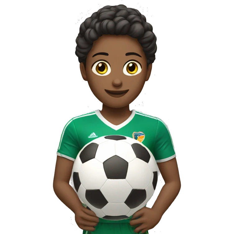 modeling with a soccer ball emoji