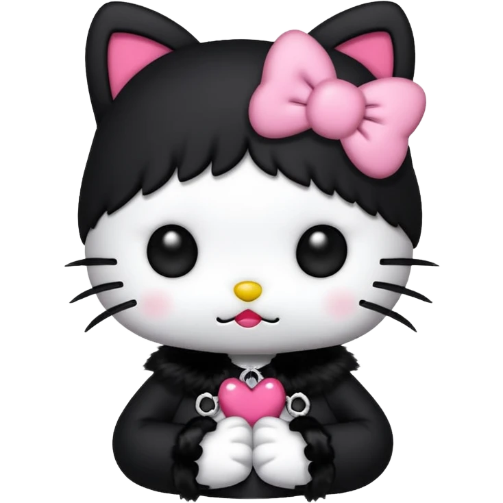Gothic Hello Kitty emoji
