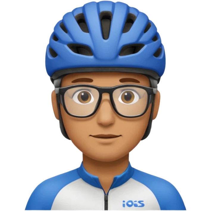 man wearing cycling helmet and glasses emoji