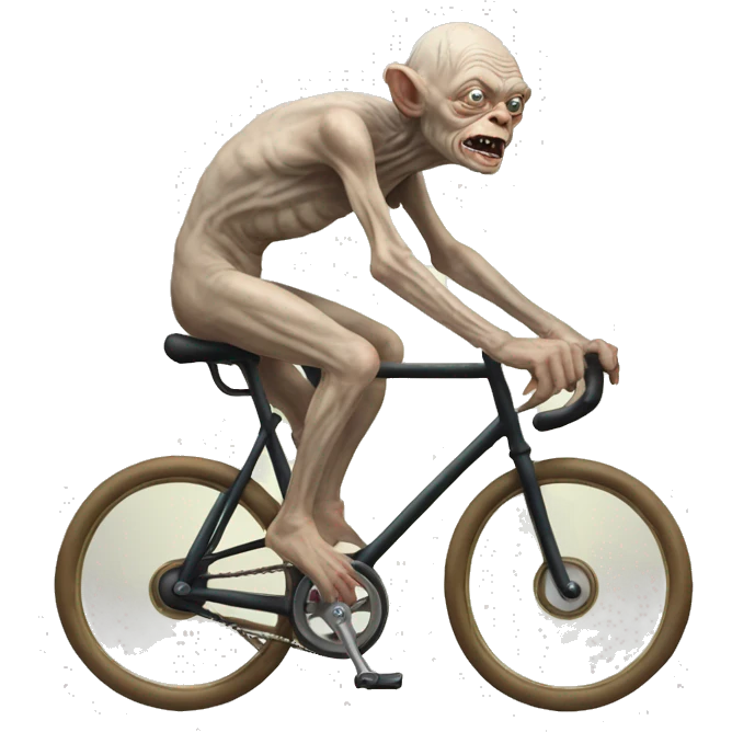 Very old gollum racebiking  emoji
