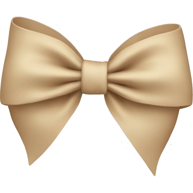 Beige bow emoji