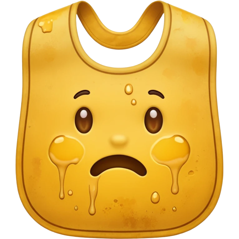 Yellow bib with food stains emoji