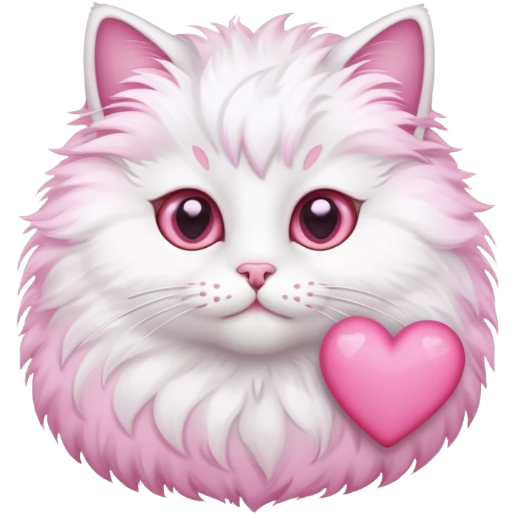 Cat with pink hearts  emoji