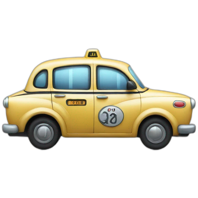 cute taxicab emoji