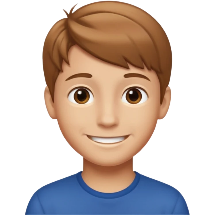 A boy sketch smiling emoji