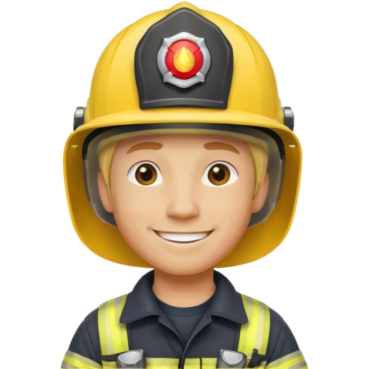 fireman with yellow hair emoji