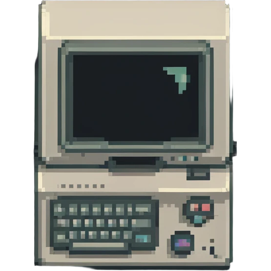 retro style computer game icon emoji