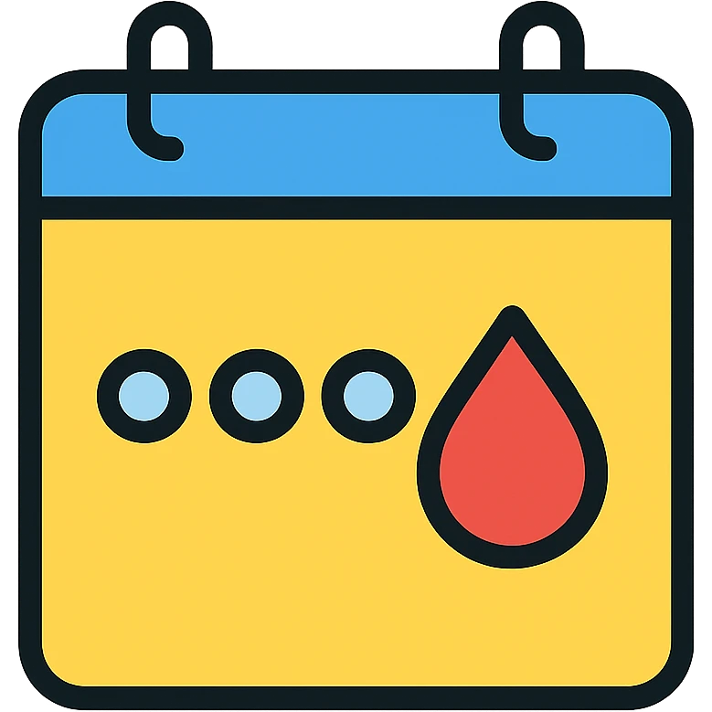 period calendar icon, simple and clear emoji