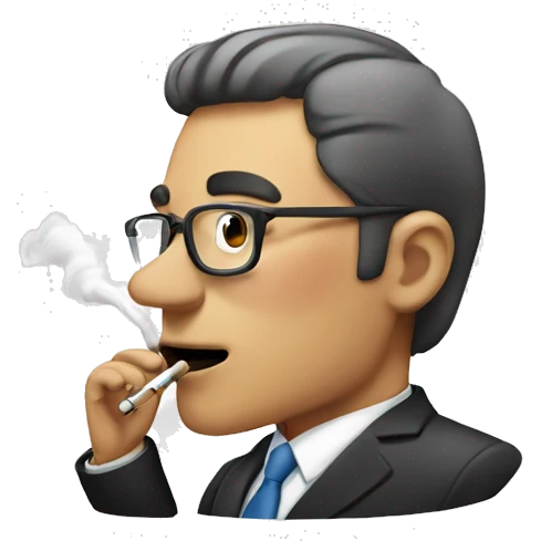 Commissioner smoking a vape emoji