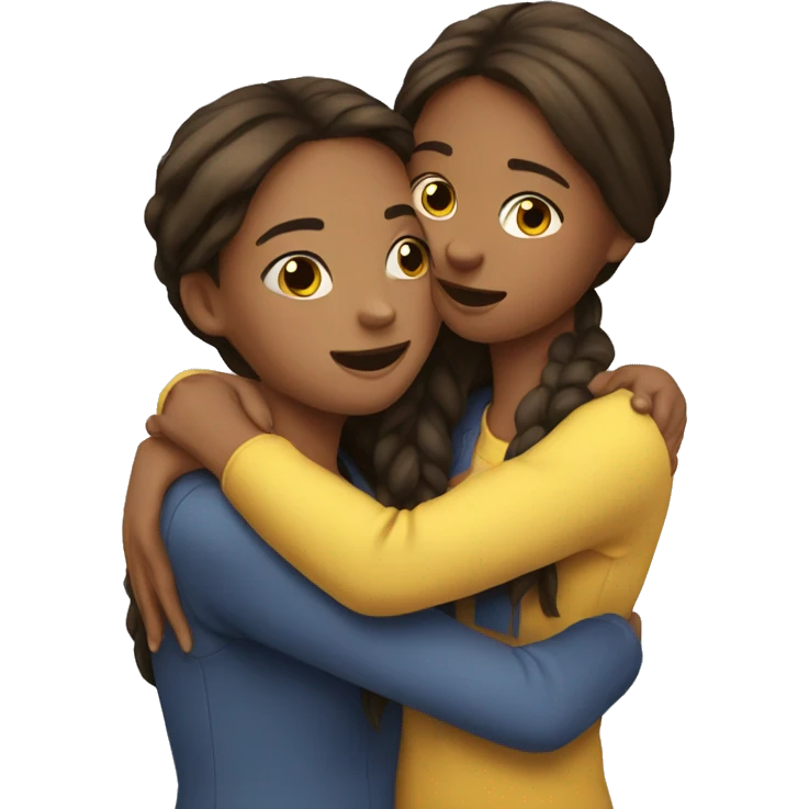 Girl Best friends hug emoji