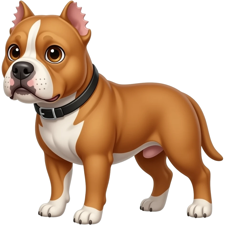 Red nose pitbull cropped ears emoji